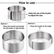Yoofor Adjustable Stainless Steel Cake Ring 6-12 inch N8