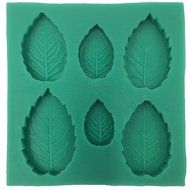 Funshowcase Leaf Candy Chocolate Silicone Mold - Create 6 Holly or Rose Leaves N2