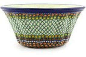 Polish Pottery Bundt Cake Pan 10-inch Orange Tranquility UNIKAT N2