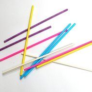 Dealglad 100pcs Paper Lollipop Sucker Sticks for Cake Pops Candy, 6-inch By 5/32-inch (Purple) N23