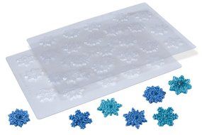 Snowflake Chocolate Candy Molds, Set of 2 - Cupcake &amp; Cake Toppers, Party Decorations, Frozen Treats N3