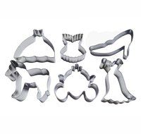 Yunko 6pcs Cinderella&#039;s Ball Stainless Steel Cookie Cutter Fondant Cutter Cake Decorating Tools Pumpkin Carriage...