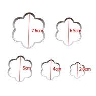 MuLuo 5Pcs/Set Fondant Cake Circle Cookie Paste Mold Cutter Tool N2
