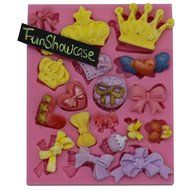 Funshowcase Assorted Bows Crown Heart Silicone Cake Decorating for Sugarcraft, Fondant, Resin, Polymer Clay, Crafting... N2