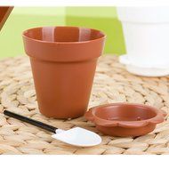 10 PCS Home Household Party Flower Pot Shape DIY Baking Jelly Cake Yogurt Mousse Storage Transparent Cup Holder... N10