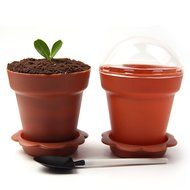 10 PCS Home Household Party Flower Pot Shape DIY Baking Jelly Cake Yogurt Mousse Storage Transparent Cup Holder... N11