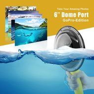 Lightwish 40M Waterproof Diving LED Video Light (CRI95+) + Dome Port Underwater Housing + Aluminum Alloy Diving... N6