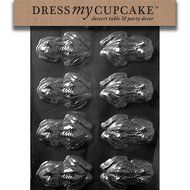 Dress My Cupcake Chocolate Candy Mold, Frog, Set of 6