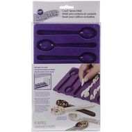 Wilton 2115-0229 Spoon-Shaped Silicone Candy Mold, Purple N8