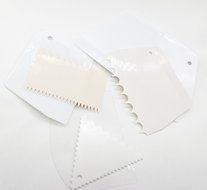 Cake Scraper 6pcs/set, KOOTIPS Smoother Comb Set Cake Edge Side Decorating Tools Scraper N2