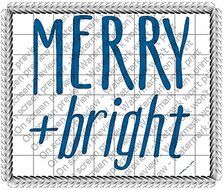 2" Round - Merry &amp; Bright Christmas - Edible Cake/Cupcake Party Topper!!!