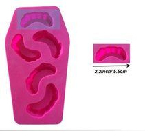 Crystallove DIY Tooth Shape Silicone Chocolate Ice Cube Mold for Making Soap Candy Cake (2pcs/pack) N2