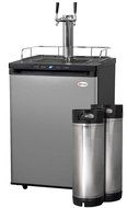 Kegco Full-Size Digital Homebrew Kegerator Dual Faucet Ball Lock Keg Dispenser Black N6