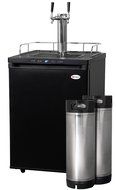 Kegco Full-Size Digital Homebrew Kegerator Dual Faucet Ball Lock Keg Dispenser Black N7