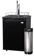 Kegco Full-Size Digital Homebrew Kegerator Dual Faucet Ball Lock Keg Dispenser Black N8