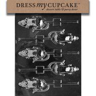 Dress My Cupcake Chocolate Candy Mold, Rat Lollipop, Halloween