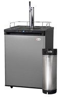 Kegco Full-Size Digital Homebrew Kegerator Dual Faucet Ball Lock Keg Dispenser Black N10