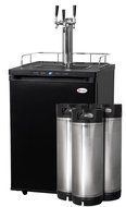 Kegco Full-Size Digital Homebrew Kegerator Dual Faucet Ball Lock Keg Dispenser Black N11