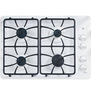 GE JGP333DETWW 30" White Gas Sealed Burner Cooktop