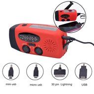 Ckeyin &reg; Outdoor Indoor Dynamo Emergency Solar Hand Crank Self Powered AM / FM Radio LED Flashlight Smart Phone... N4
