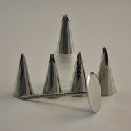TANGCHU Cupcake Decorating Kit Stainless Steel Tips 11PCS/SET Round Star Icing Tips N7