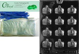 Cybrtrayd D040 Crowns Chocolate Candy Mold with Exclusive Cybrtrayd Copyrighted Chocolate Molding Instructions N3