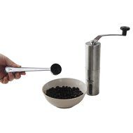 KonaBox Coffee Burr/Mill Manual Coffee Grinder with FREE Bonus Spoon Bag Seal Clip, Stainless Steel, Portable... N6