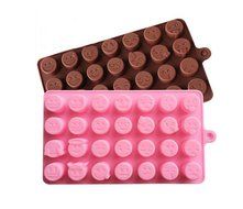 Emoji Expression DIY Silicone Mold For Cake Chocolates Candy Ice Baking (Pink)