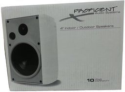 PROFICIENT AUDIO SYSTEMS AW400WHT 4" 2-Way Indoor/Outdoor Speakers (White)