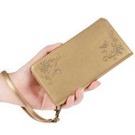 LG G5 Case,LG H868 Case - Wallet Folio Flip Magnetic Smart Closure Embossed Butterflies PU Leather Case with Stand... N15
