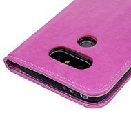LG G5 Case,LG H868 Case - Wallet Folio Flip Magnetic Smart Closure Embossed Butterflies PU Leather Case with Stand... N19