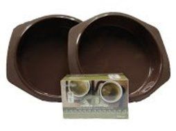 Agora Silicone 9 Inch Deep Round Cake Pan Color Brown 2pcs + Free Tupperware Green Tea 1 Box N2