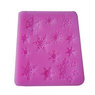 3d DIY Silicone Mold Tray Mini Christmas Snowflake Shape Cake Candy Sugar Fondant Decorating Mold Clay Soap Making...