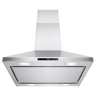 AKDY&reg; 30" Modern Island Mount Stainless Steel High Quality LED Display Touch Control Kitchen Cooking Fan Range...