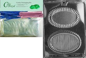 Cybrtrayd D032 Chocolate Candy Mold, Oval Pour Box Dads and Moms N4