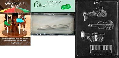 Cybrtrayd J089 Music Kit Chocolate Candy Mold with Exclusive Cybrtrayd Copyrighted Chocolate Molding Instructions
