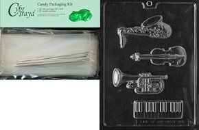 Cybrtrayd J089 Music Kit Chocolate Candy Mold with Exclusive Cybrtrayd Copyrighted Chocolate Molding Instructions N2