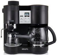 KRUPS XP1600 Coffee Maker and Espresso Machine Combination, Black N3