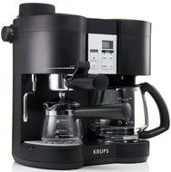 KRUPS XP1600 Coffee Maker and Espresso Machine Combination, Black N4