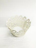HUAL Cupcake Wrappers 50 Filigree Artistic Bake Cake Paper Cups Lace Laser Cut Liner Baking Cup Muffin Case Trays... N22