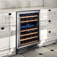 Wine Enthusiast Classic 46 Dual Zone Wine Cellar -Stainless Steel Trim