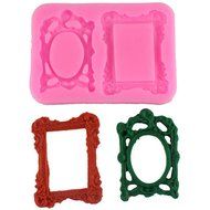 Mujiang Sugarcraft Mirror Frame Chocolate Candy Fondant Vintage Silicone Molds For Cake Decorating N11