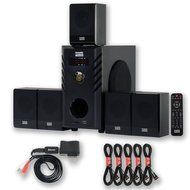 Acoustic Audio AA5104 Home Theater 5.1 Speaker System with Bluetooth and 5 Extension Cables N2