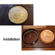 Life-C Cake Pan Mold [Hearted Round Square] with Non-stick Coating, Rolled Rim to Resist Warping Spring Latch... N8