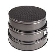 Life-C Cake Pan Mold [Hearted Round Square] with Non-stick Coating, Rolled Rim to Resist Warping Spring Latch... N10