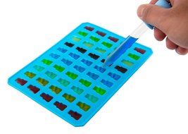 Hompow 5 x 10 Cavity Silicone Bears Molds With a Bonus Easy Fill Dropper for Healthy Sugar Free Gummys Bear Vitamins... N8