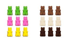 Hompow 5 x 10 Cavity Silicone Bears Molds With a Bonus Easy Fill Dropper for Healthy Sugar Free Gummys Bear Vitamins... N9