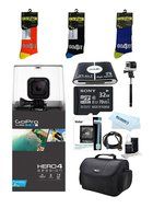 GoPro HERO4 Session Action Camera 9 PCS Performance Bundle (3 Pair Crew Socks)