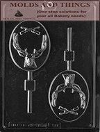 DEER HUNTER LOLLY Chocolate Candy Mold With &copy; Molding Instruction - Set of 3