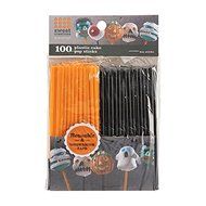 Sweet Creations 04866 100 Count Orange and Black Cake-Pop Sticks, Multicolor